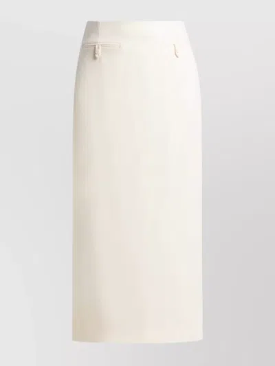 STAUD TAILORED SKIRT WITH SLIT AND POCKETS