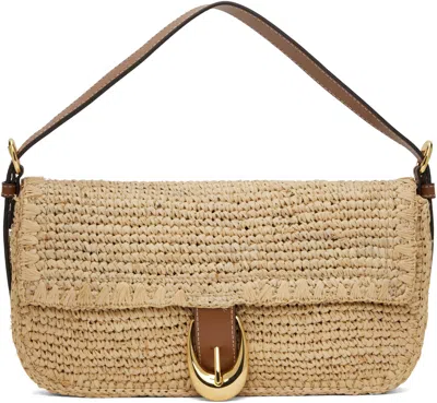 Staud Tan Harlow Raffia Bag In Nttn Natural/tan
