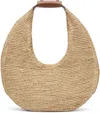 Staud Tan Large Raffia Moon Tote