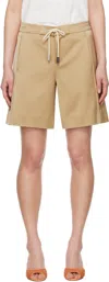 Staud Tan Mendoza Shorts In Caml Camel