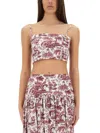 Staud Frederico Tank Top In Bordeaux Toile