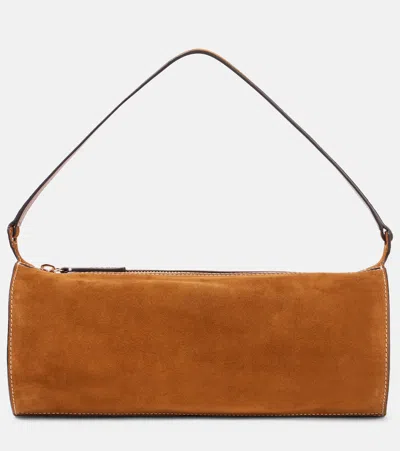 Staud Taru Mini Suede Shoulder Bag In Brown