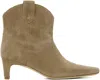 Staud Taupe Western Wally Ankle Boots In Dune Dune
