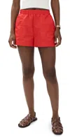 Staud Taurus Shorts Red Rose In Red Rose