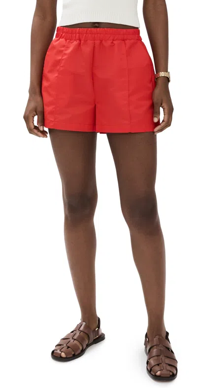 Staud Taurus Shorts Red Rose