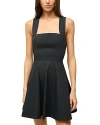 Staud Mini Teresa Cotton Minidress In Black