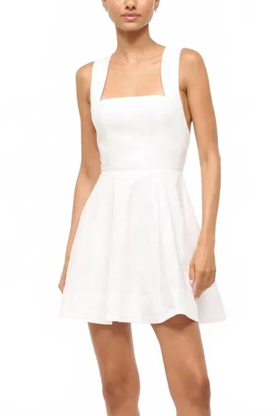 Staud Teresa Mini Dress In White In Yellow
