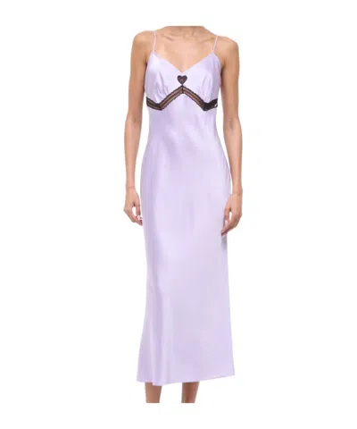 Staud Terra Silk Dress In Purple