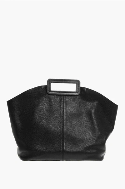 Staud Textured Leather Grande Tote Bag With Inner Clutch