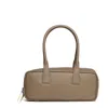 Staud Textured Leather Shoulder Bag With Double Zipper