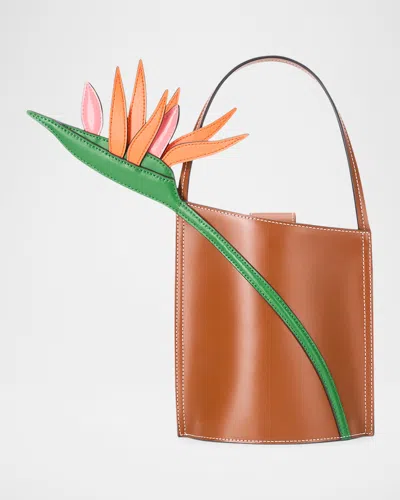 STAUD THE BIRD OF PARADISE FLOWER BUCKET BAG