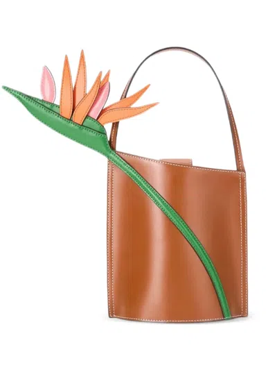 Staud The Bird Of Paradise Tote Bag In Braun