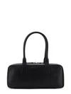 Staud Grained Leather Rectangular Shoulder Bag In Black
