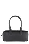 Staud Grained Leather Rectangular Shoulder Bag In Black