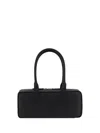 Staud Grained Leather Rectangular Shoulder Bag In Black