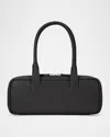 Staud The Dude Zip Leather Shoulder Bag In Black