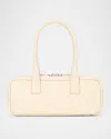 Staud The Dude Zip Leather Shoulder Bag In Cream