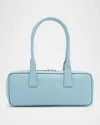 Staud The Dude Zip Leather Shoulder Bag In Mist