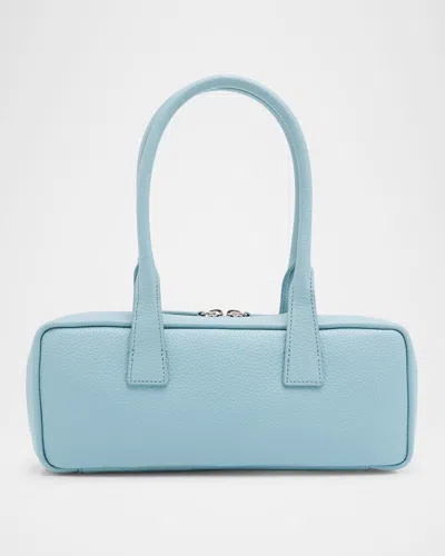 Staud The Dude Zip Leather Shoulder Bag In Mist