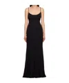 Staud Thin Shoulder Strap Dress In Black