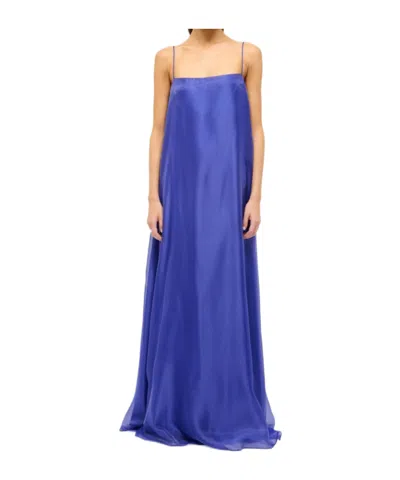 Staud Thin Shoulder Strap Dress In Violet