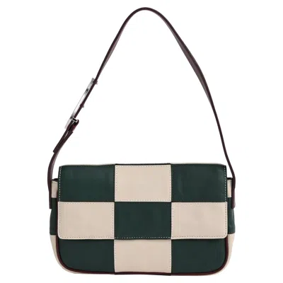Staud Tic Tac Toe Shoulder Bag In Multicolor Leather