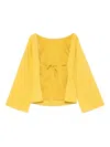 Staud Tie-back Bell-sleeve Top In Yellow