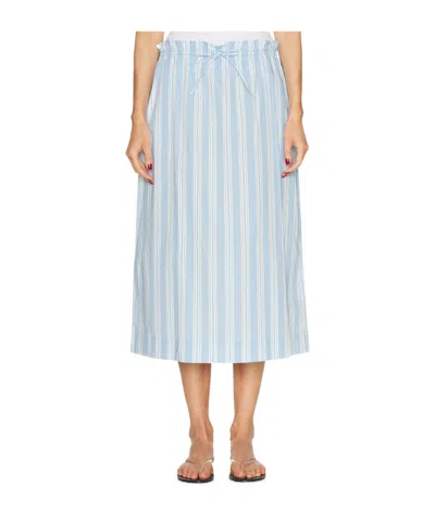 Staud Tie-waist Skirt In Blue