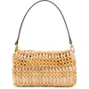 Staud Timmy Convertible Beaded Wood Shoulder Bag
