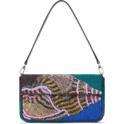 Staud Timmy Convertible Shoulder Bag Conch Shell In Blue