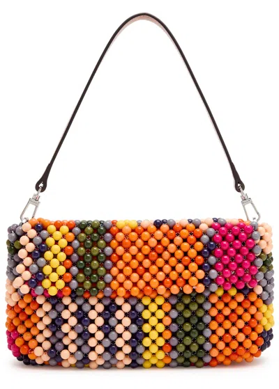 Staud Timmy Beaded Shoulder Bag In Multi