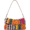 Staud Multicolor Timmy Beaded Shoulder Bag In Multi Bayadere Stripe