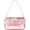 Staud Timmy Beaded Shoulder Bag In Pink
