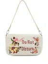 Staud Timmy Embroidered Beaded Shoulder Bag In White