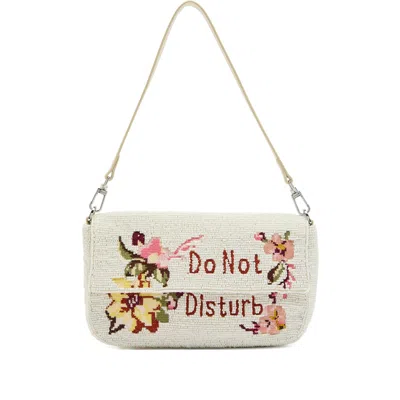 Staud Timmy Beaded Shoulder Bag In White