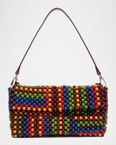 STAUD TIMMY CONVERTIBLE BEADED SHOULDER BAG