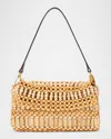 Staud Timmy Convertible Beaded Wood Shoulder Bag