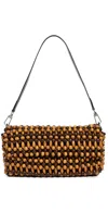 Staud Womens Multi Wood Beads Timmy Beaded Shoulder Bag