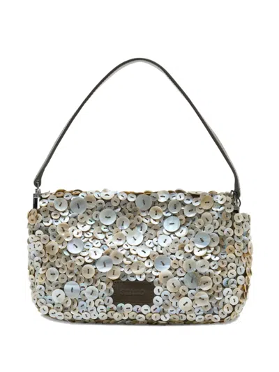 Staud Timmy Embellished Shoulder Bag In Neutral