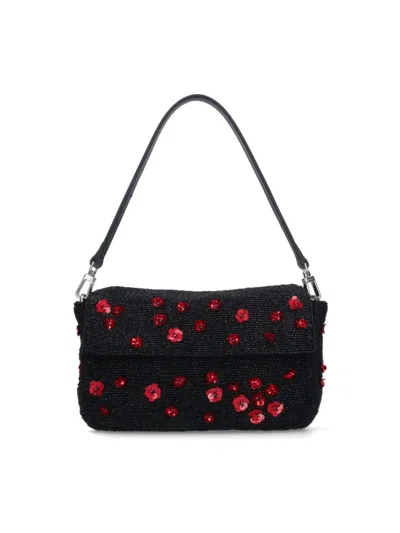 Staud Timmy Poppy' Rhinestone Shoulder Bag - Black