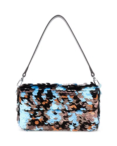 Staud Timmy Sequined Convertible Shoulder Bag In Blue