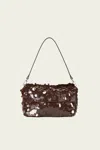 Staud Timmy Embellished Sequined Leather Shoulder Bag