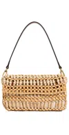 Staud Timmy Convertible Beaded Wood Shoulder Bag