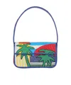 Staud Tommy Bead-embellished Foldover Top Shoulder Bag In Multicolor