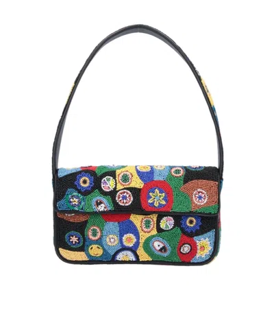 Staud Tommy Bead-embellished Shoulder Bag In Multi