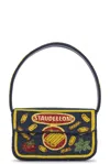 Staud Tommy Small Beaded Shoulder Bag In Black