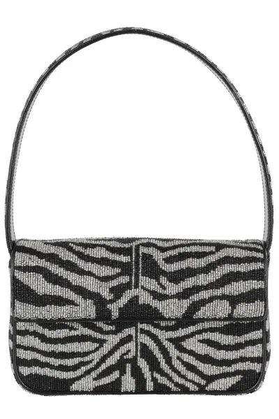 Staud Tommy Beaded Bag In Black