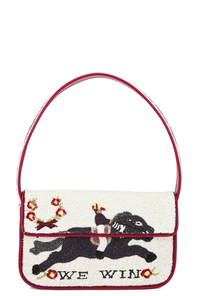 Staud Tommy Beaded Bag In Brown