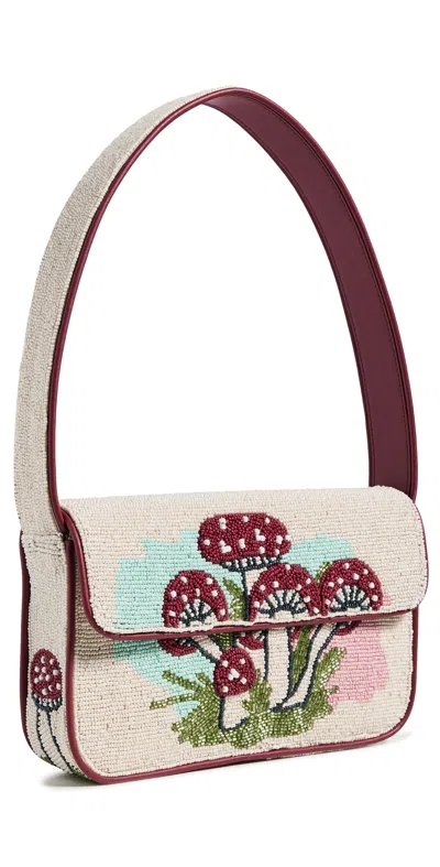 STAUD TOMMY BEADED BAG MUSHROOM TEA