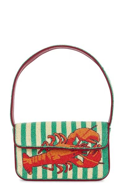Staud Tommy Beaded Bag In Pink
